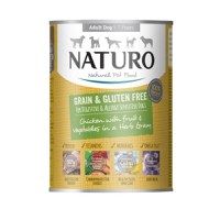 NATURO Grain Free, XS-L, Pui și Legume, conservă hrană umedă fără cereale câini, (în sos), 390g - 1
