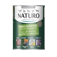 NATURO Grain Free, XS-L, Rață și Legume, conservă hrană umedă fără cereale câini, (în sos), 390g - 1