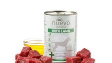 NUEVO Sensitive 100% Lamb 400 g - Hrana umeda monoproteica pentru caini, cu miel, fara cereale
