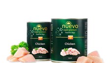 NUEVO, XS-XL, Pui, conservă hrană umedă fără cereale câini, (pate), 400g