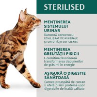 OPTIMEAL Sterilised, Pui și Curcan, hrană umedă pisici sterilizate, (în sos) OPTIMEAL Sterilised, Pui și Curcan, plic hrană umedă pisici sterilizate, (în sos), 85g - 6