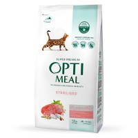 OPTIMEAL Sterilised, Vită cu Sorg, hrană uscată pisici sterilizate OPTIMEAL Sterilised, Vită, hrană uscată pisici sterilizate, 1.5kg - 3