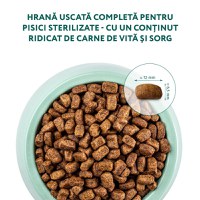 OPTIMEAL Sterilised, Vită cu Sorg, hrană uscată pisici sterilizate OPTIMEAL Sterilised, Vită, hrană uscată pisici sterilizate, 1.5kg - 6