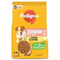 PEDIGREE Junior Mini, XS-S, Pasăre și Legume, hrană uscată câini junior, 1.4kg - 3