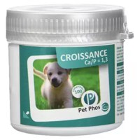 PET PHOS Croissance Ca/P=1.3, XS-S, supliment sistem osos câini junior, flacon, 100 comprimate - 2