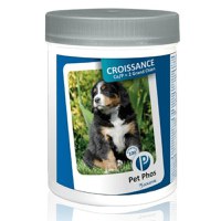 PET PHOS Croissance Grand Chien Ca/P=2, L-XL, supliment sistem osos câini junior, flacon, 100 comprimate - 2
