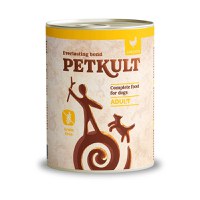 PETKULT Grain Free Adult, Pui, conservă hrană umedă fără cereale câini, 800g - 1