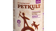 PETKULT Grain Free Adult, Rață, conservă hrană umedă fără cereale câini, 400g