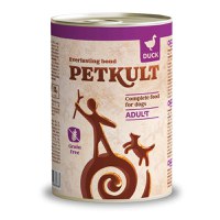 PETKULT Grain Free Adult, Rață, conservă hrană umedă fără cereale câini, 400g - 2