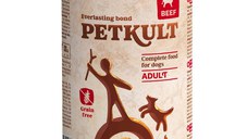 PETKULT Grain Free Adult, Vită, conservă hrană umedă fără cereale câini, 400g