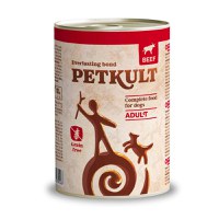 PETKULT Grain Free Adult, Vită, conservă hrană umedă fără cereale câini, 400g - 1