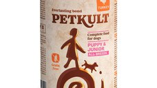 PETKULT Grain Free Junior, Curcan, conservă hrană umedă fără cereale câini junior, 400g