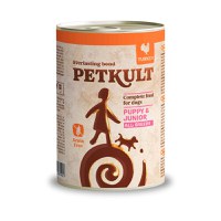 PETKULT Grain Free Junior, Curcan, conservă hrană umedă fără cereale câini junior, 400g - 1