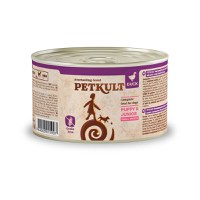 PETKULT Grain Free Mini Junior, Rață, conservă hrană umedă fără cereale câini junior, 185g - 1