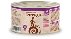 PETKULT Grain Free Mini Junior, Rață, conservă hrană umedă fără cereale câini junior, 185g