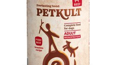PETKULT Monoprotein Sensitive, Vită şi Orez brun, conservă hrană umedă monoproteică fără cereale câini, 800g