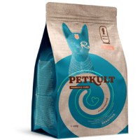 PETKULT Probiotic Care Sensitive, Somon și Curcan, hrană uscată fără cereale pisici, sistem digestiv, 400g - 2
