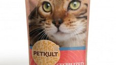 PETKULT Sterilised, Ton, hrană umedă fără cereale pisici PETKULT Sterilised, Ton, plic hrană umedă fără cereale pisici, 100g