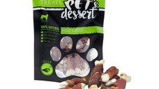 PET'S DESSERT Bone & Duck, XS-XL, Rață, punguță recompense fără cereale câini, 500g