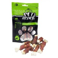 PET'S DESSERT Bone & Duck, XS-XL, Rață, punguță recompense fără cereale câini, 500g - 2