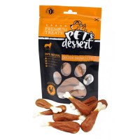 PET'S DESSERT Drumsticks, XS-XL, Pui, punguță recompense fără cereale câini, 80g - 1