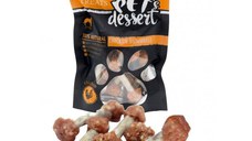 PET'S DESSERT Dumbbell, XS-XL, Pui, punguță recompense fără cereale câini, 80g