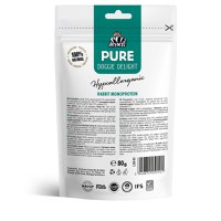 PET'S DESSERT Pure Doggie Delight Hypoallergenic, XS-XL, Iepure, punguță recompense monoproteice fără cereale câini, alergii, 80g - 3
