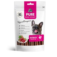 PET'S DESSERT Pure Doggie Delight Hypoallergenic, XS-XL, Struț, punguță recompense monoproteice fără cereale câini, alergii, 80g - 1