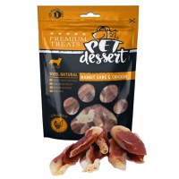 PET'S DESSERT Rabbit Ears & Chicken, XS-XL, Iepure și Pui, punguță recompense fără cereale câini, 80g - 1