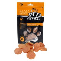 PET'S DESSERT Rings, XS-XL, Pui, punguță recompense fără cereale câini, 80g - 1