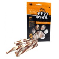 PET'S DESSERT Sandwich, XS-XL, Pui și Cod, punguță recompense fără cereale câini, 80g - 1