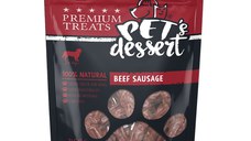PET'S DESSERT Sausage, XS-XL, Vită, punguță recompense fără cereale câini, 80g