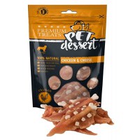 PET'S DESSERT, XS-XL, Pui și Brânză, punguță recompense fără cereale câini, 80g - 1