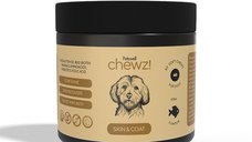 PETSWELL Chewz Skin & Coat, supliment piele & blană câini, Pește, comprimate masticabile PETSWELL Chewz Skin & Coat, supliment piele & blană câini, Pește, flacon, 60 comprimate masticabile
