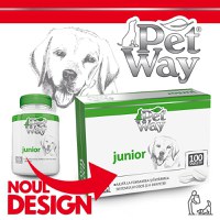 PETWAY Junior, XS-XL, supliment sistem osos câini junior, cutie, 100 comprimate - 2