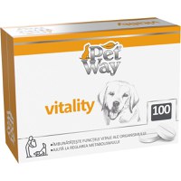 PETWAY Vitality, XS-XL, supliment multivitamine, sistem imunitar & alergii câini, cutie, 100 comprimate - 3