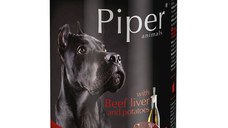 PIPER Animals, XS-XL, Ficat  de Vită și Cartofi, conservă hrană umedă fără cereale câini, (în aspic), 400g