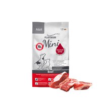 PLATINUM Adult Mini, XS-S, Vită, hrană uscată fără cereale câini, semimoist, 900g - 1
