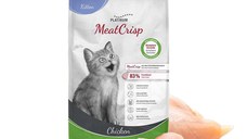 PLATINUM MeatCrisp Kitten, Pui, hrană uscată pisici junior, deshidratat, 1.5kg