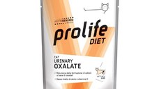 PROLIFE Diet Urinary Oxalate, Pui și Vită, dietă veterinară, plic hrană umedă pisici, sistem urinar, (în aspic), bax, 85g x 12buc