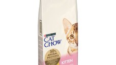 PURINA Cat Chow Kitten, Pui, hrană uscată pentru pisici junior, 15kg