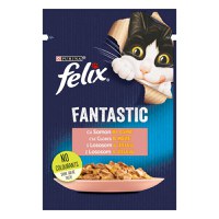 PURINA Felix Fantastic, Somon, hrană umedă pisici, (în aspic) PURINA Felix Fantastic, Somon, plic hrană umedă pisici, (în aspic), 85g - 4
