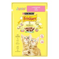 PURINA Friskies Junior, Pui, plic hrană umedă pisici junior, (în sos), 85g - 3