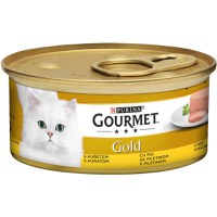 PURINA Gourmet Gold Mousse, Pui, conservă hrană umedă pisici, (pate), 85g - 2