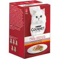 PURINA Gourmet Mon Petit, 3 arome (Vită, Vânat, Ficat), pachet mixt, plic hrană umedă pisici, (în sos), 50g x 6 - 3