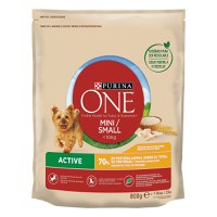 PURINA One Mini Active, Pui cu Orez, hrană uscată câini, activitate intensă, 800g - 1