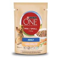PURINA One Mini Adult, Pui cu Morcov, hrană umedă câini, (în sos) PURINA One Mini Adult, Pui cu Morcov, plic hrană umedă câini, (în sos), 85g - 1
