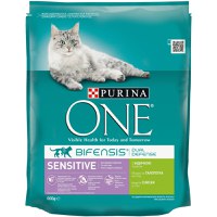 PURINA One Sensitive, Curcan cu Orez, hrană uscată pisici, sensibilități digestive, 800g - 2