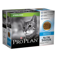 PURINA Pro Plan Nutrisavour Sterilised, Terină cu Cod, hrană umedă pisici sterilizate, (în sos) PURINA Pro Plan Nutrisavour Sterilised, Terină cu Cod, pachet economic plic hrană umedă pisici sterilizate, (în sos), 85g x 10 - 4