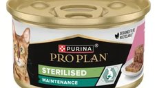 PURINA Pro Plan Sterilised Maintenance cu Ton si Somon, Pate Umed pentru Pisici Sterilizate, 85 g